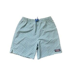 VINEYARD VINES BOYS CHAPPY SWIM TRUNKS Lime Green Swordfish Ocean Pattern 18 XL